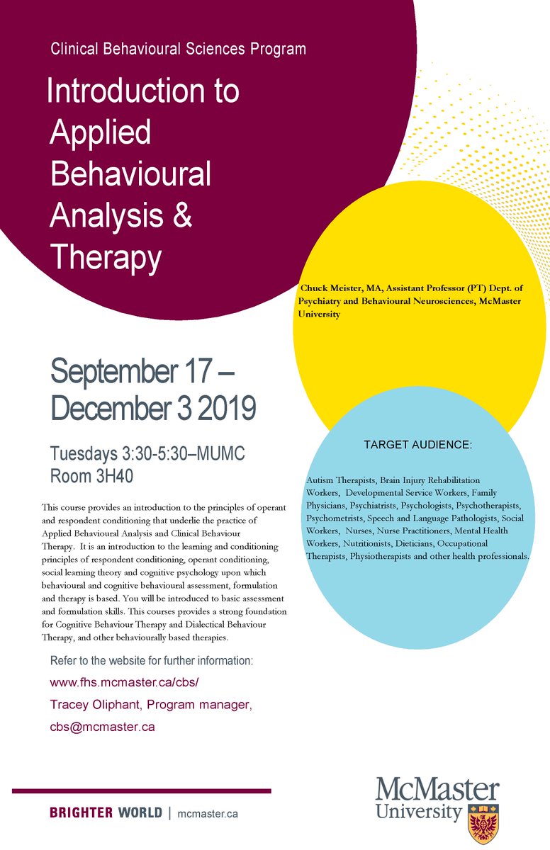 ClinBehSci_Mac's tweet photo. Applied Behavioural Analysis and Therapy, Sept 2019! https://t.co/mAppbtuxvI