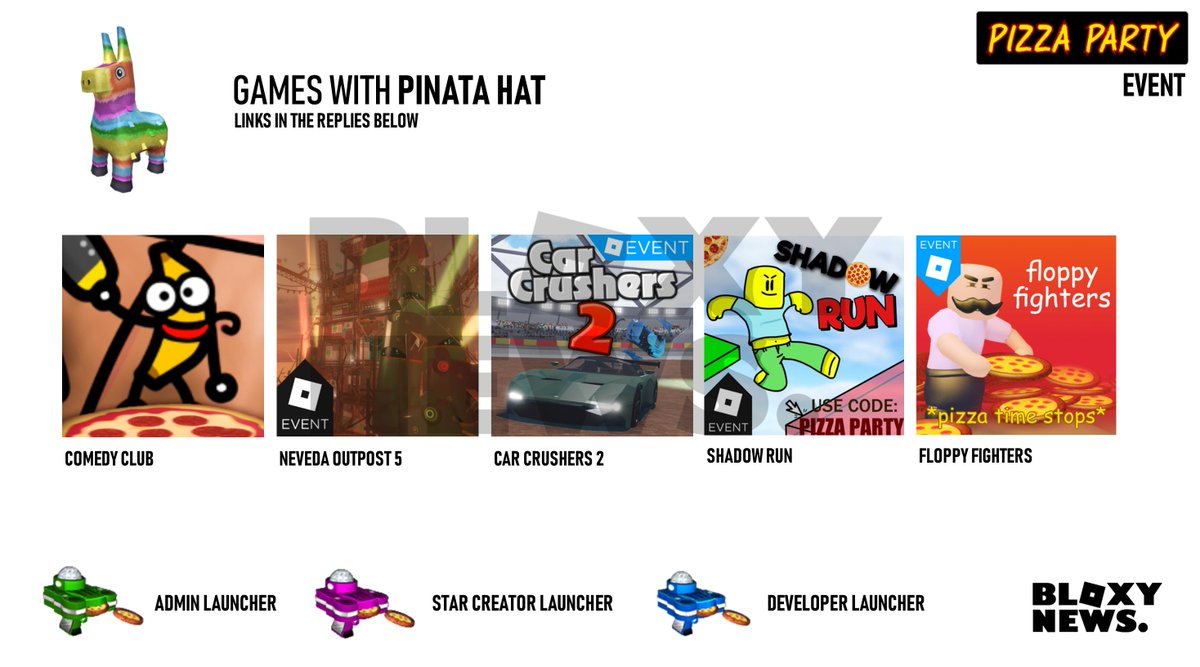 Bloxy News On Twitter To Get The Pinata Hat Join Any Of These
