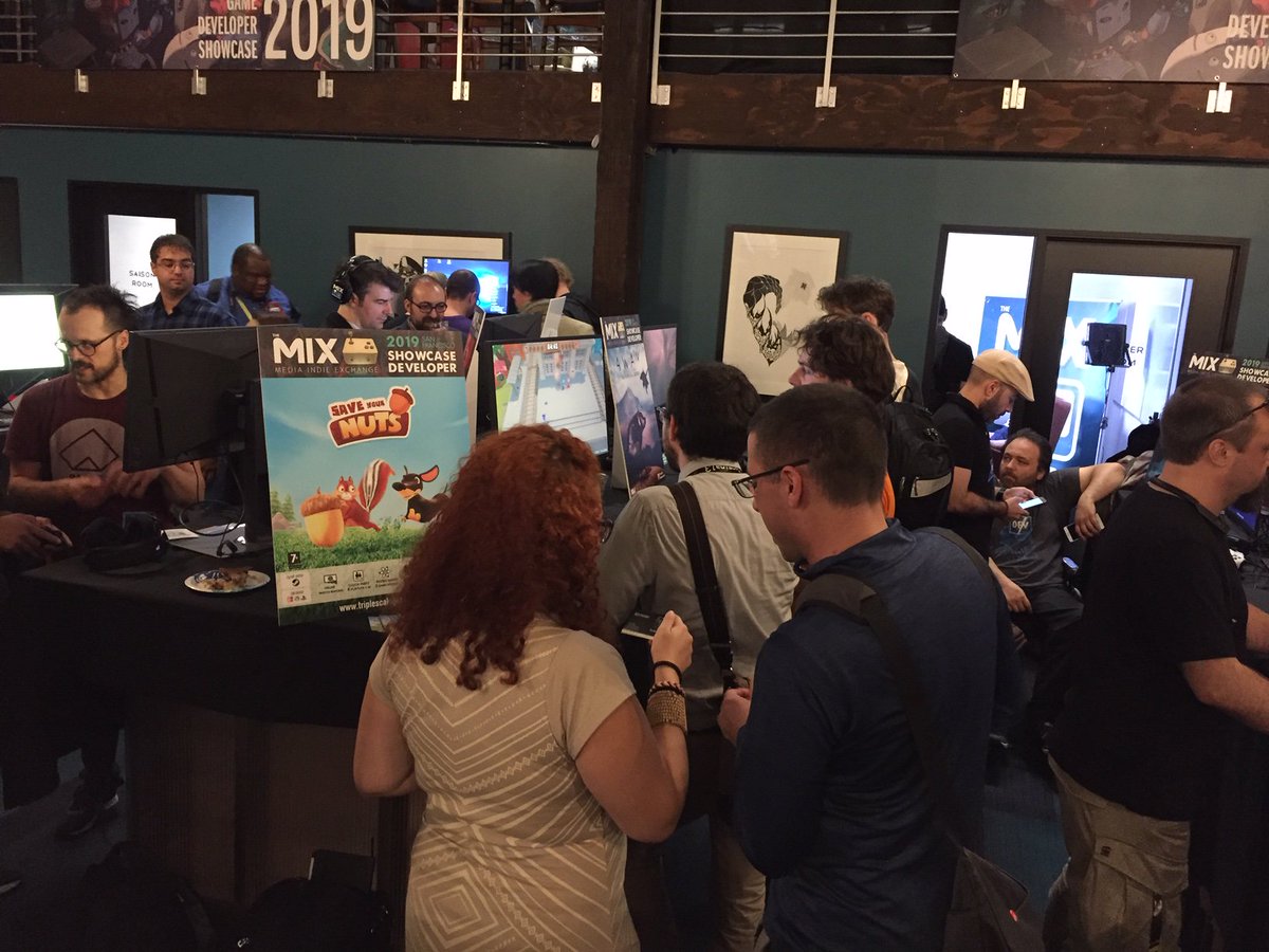 QuebecLA's tweet photo. Part 1 - Five Quebec studios show off their games at the media indie exchange in San Francisco. We are diving in the gaming world! w/ @BreakingWallsVR , @papercultgames, @TripleScale Games, @SpearheadMtl & @trebuchetvr Studios #QuebecTalents #IndieGames #QuebecVR #QuebecTech https://t.co/WeAlSvYUtq