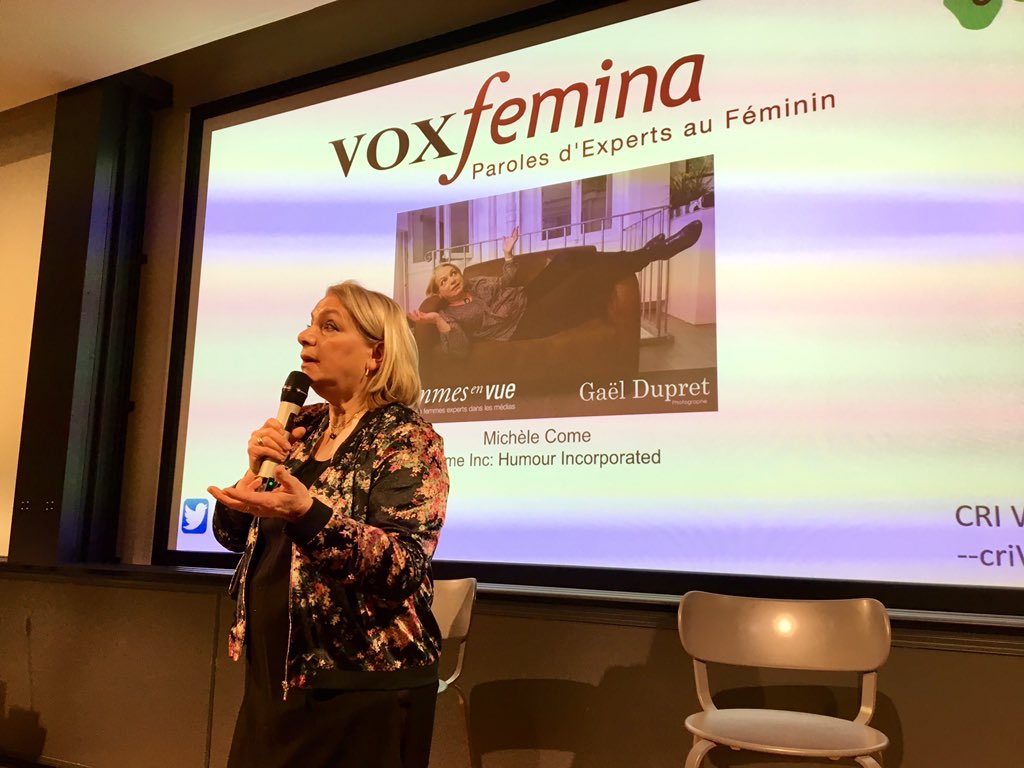 #FemmesEnVue Avec Michèle <a href="/come_inc/">Michele COME ⚡</a> on chauffe la salle avec quelques anecdotes personnelles 😂
Mais au fond, c’est quoi une femme dans la #Tech ? 

Soirée <a href="/voxfeminaassofr/">VoxFemina</a> spéciale #MoreWomenInTech <a href="/digital_ladies/">Digital Ladies &Allies⚡️#WoGiTech #VivaTech 🎉</a>