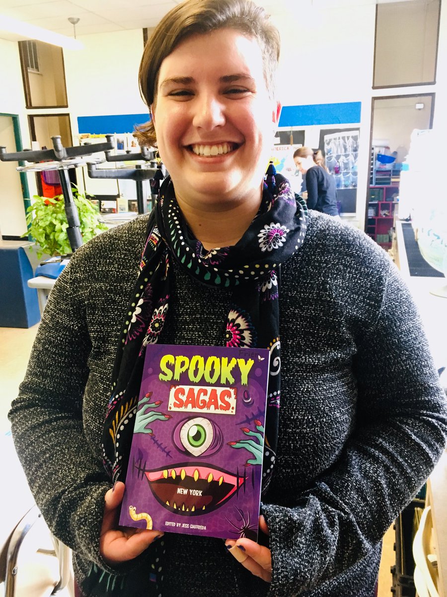nancymthompson's tweet photo. ⁦@BelleShermanES⁩ young #writers are published in “Spooky Sagas” ⁦@friershannon⁩ ⁦@MrjVolpe⁩ #writerscommunity https://t.co/jbabHLm3EN