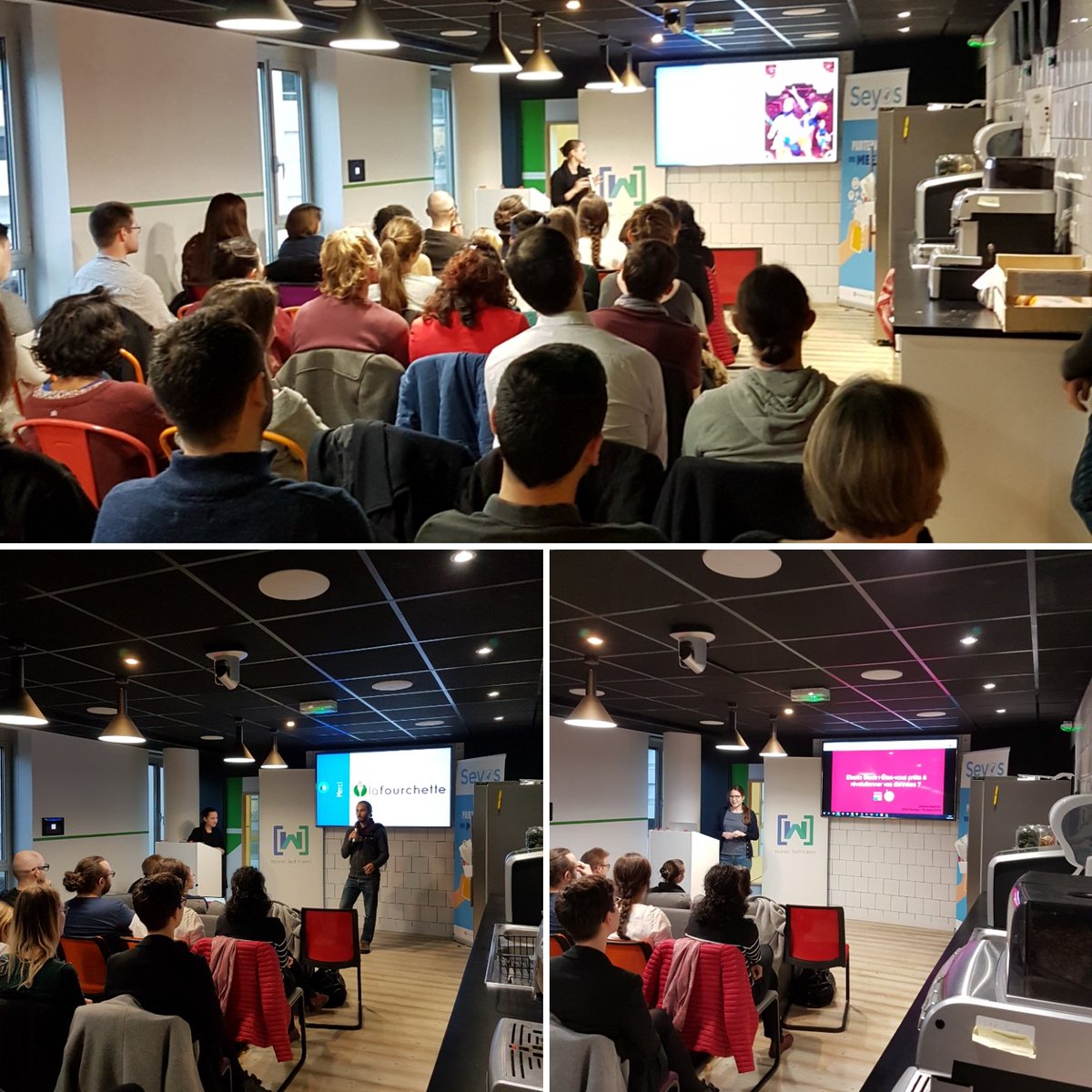 gdgnantes's tweet image. On commence cette soirée @WomenTechmakers #IWD2019 avec @joannacartron et #elasticstack !
Encore merci à @LaFourchetteMmm 🍴 pour l'accueil et @Seyos_recrut pour le buffet 🙏🥙🍡