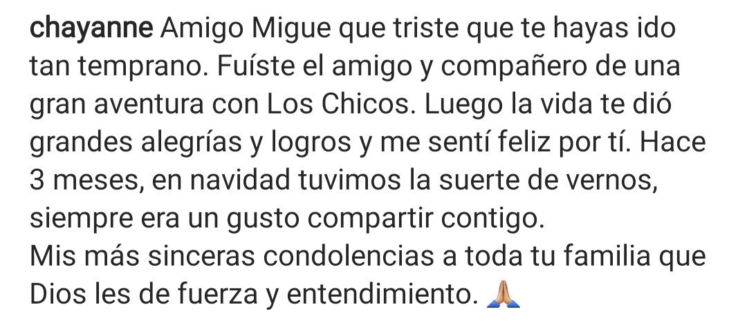 instinto_pr's tweet photo. Fallece Migue Santa, ex-integrante de Los Chicos

El cantante Chayanne, quien también fue integrante de la banda, confirmó la triste noticia en su cuenta de Instagram. 
#Rip #MigueSanta #LosChicos https://t.co/Z8qZY3o1pI