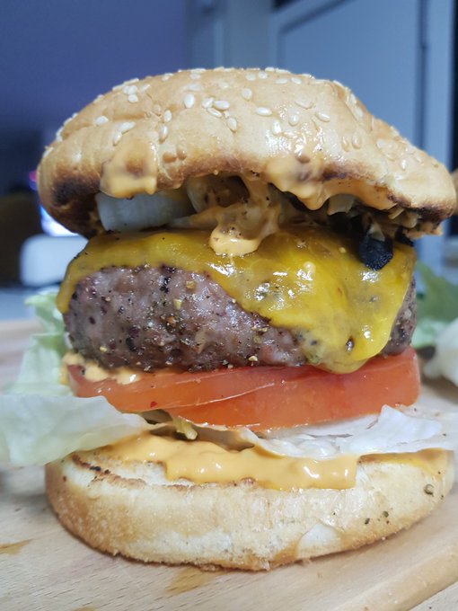 Just forgot to upload my burger you asked me for.  Better than any burger I tried before and trust me<a href="/tag/jennyinthekitchen"class="tags"><span>#jennyinthekitchen</span></a>