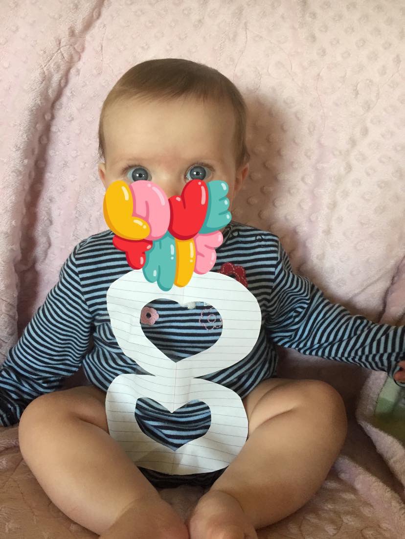 a_shot_ofbrandy's tweet photo. My baby girl is 8 months old officially! 😍  I can’t reveal her whole identity...here’s a sneak peak but she is adorable! This is the baby I carried for a family who couldn’t have kids. I was their surrogate! It’s been such an honor. #mom #surrogate #momlife #blessed https://t.co/y4qj0T7m0u