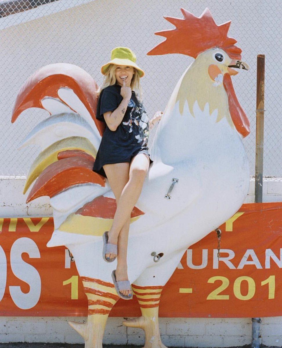 Woodstock here I come ! When I’m not riding a wrecking ball , you can find me on a giant cock 🐔 🐓🐔🐓🐔🐓🐔🐓🐔🐓