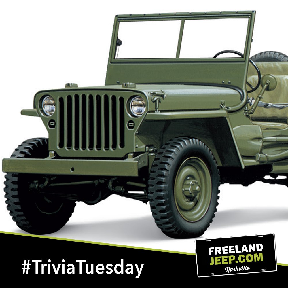 CDJRFreeland's tweet photo. It's trivia time! What was the same of the first Jeep built in 1941? #TriviaTuesday https://t.co/kjA8fR5Frh