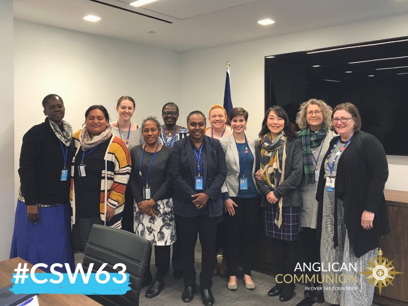 AnglicanWorld's tweet photo. Our #CSW63 delegation met with H.E. Janice Mose, Deputy Permanent Representative of the Solomon Islands to the @UN. The delegation brought concerns on climate change, indigenous women, and the importance of partnering with faith based organisations #AnglicanCSW https://t.co/u2Eq6bluU9