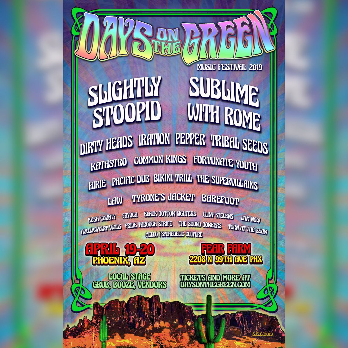 PotOfGoldAZ's tweet photo. The next festival in AZ will be bringing us all the reggae vibes! Follows @daysonthegreen so you don’t miss out on any giveaways! https://t.co/zV86krBE0v