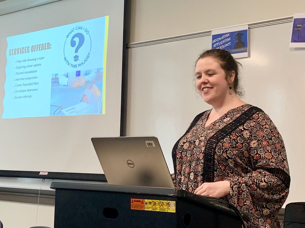 Excellent talk on resume writing and interview skills from Olivia Miller <a href="/USMCareerSrvcs/">USM Career Services</a>! #usmprad #dontbelate