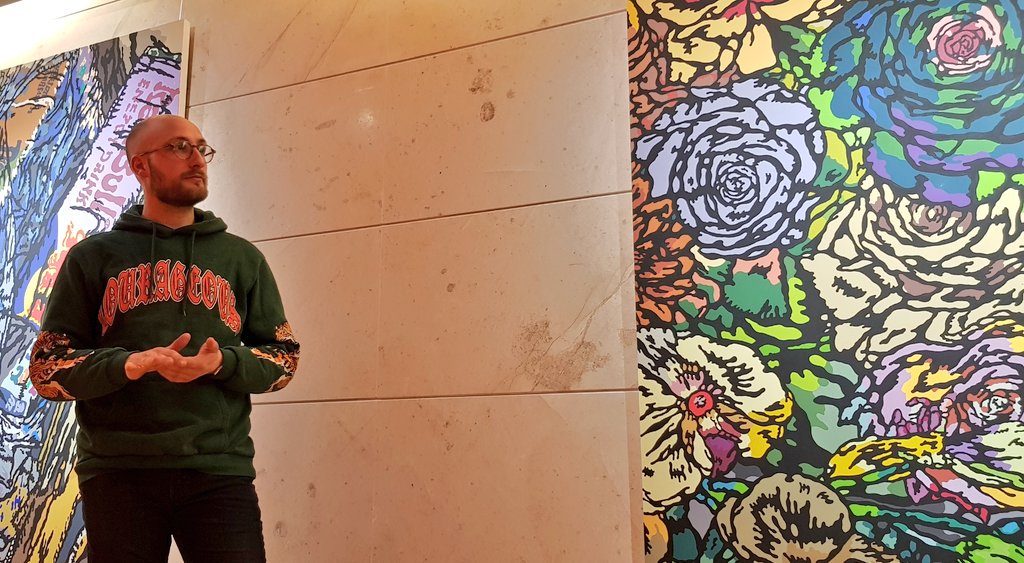 legroupeSMV's tweet photo. #SMV389 : l'artiste #LouisGranet ose le motif de la fleur 🌺 !
La ligne devient + marquée et devient une forme parmi les autres formes 😊
#Collectionsocietegenerale #PeintureSousPression https://t.co/qaNn6AclG5