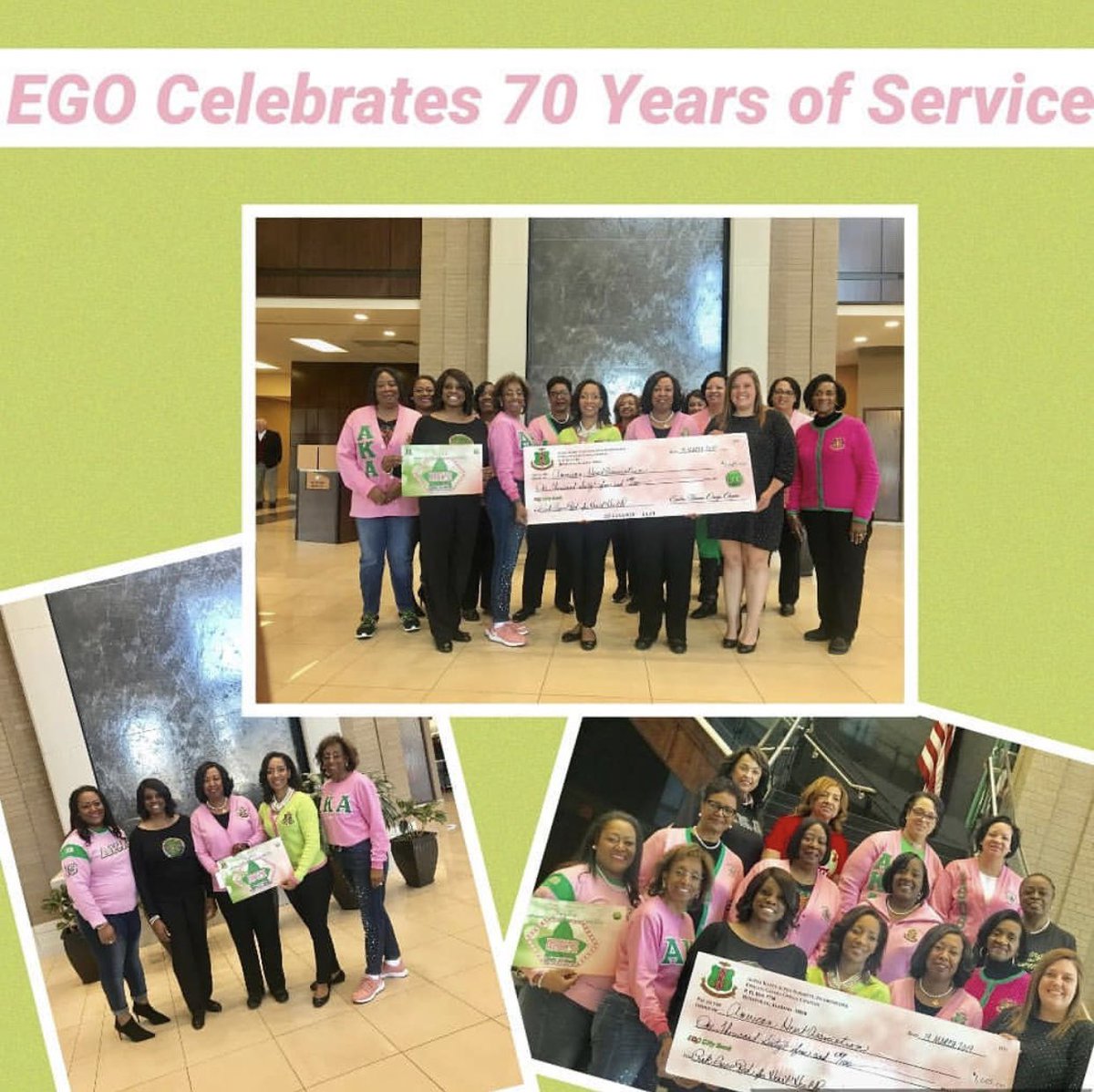 AKAEGOChapter's tweet photo. Today, March 19th, Epsilon Gamma Omega celebrates 70 Years of Service. To celebrate, EGO’s Target 2 donated $1,065 to Ms. Stephanie Cline, Rep. for the American Heart Association. #EGO70 #AKAEGO1949 #AKA1908 #TARGET2 #SERVICETOALLMANKIND #AKASOUTHEASTERN #70ActsOfService https://t.co/8TiDZclHer