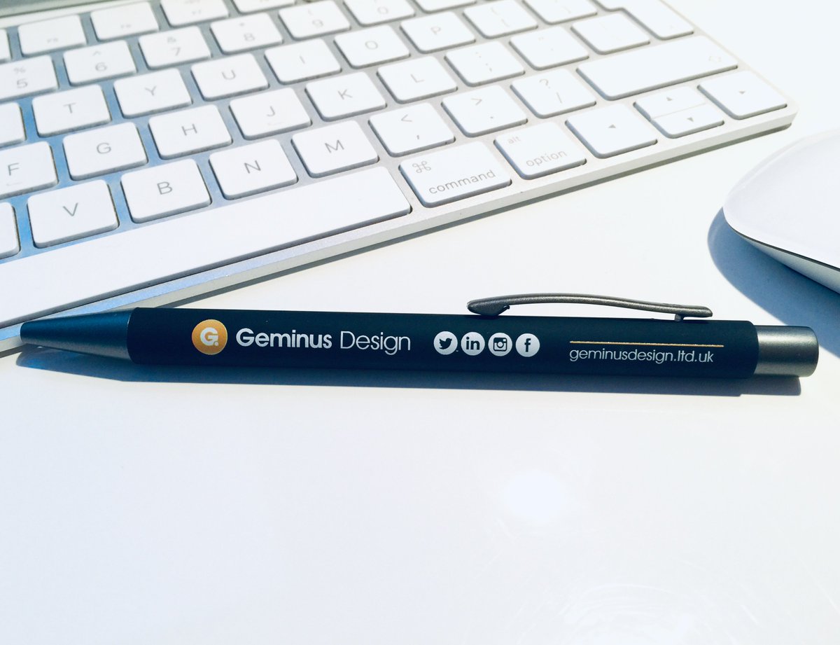 geminusdesign's tweet photo. Loving the look & matt feel of our new Geminus pens perfect for sketching out our #creative #ideas, thanks @BusinessGiftUK If you would like to pick one up, come & say hi to us at our #LBE2019 stand, we will be talking all things #logos #branding #graphicdesign #whitelabelservice https://t.co/3wqNEc4dN9