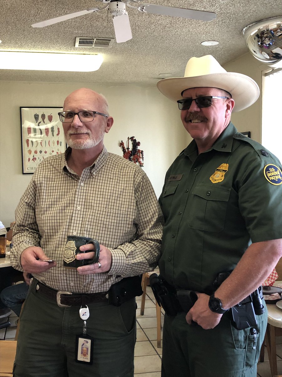 A___Lo's tweet photo. Our Gil Wilson is retiring after 17 years at @TxDOT in our Railroad Division. US Border Patrol and TxDOT Deputy Executive Director @MarcWilliamsTX joined us today on the South Orient Railroad at Presidio, Texas for one of Gil’s last days of working on the railroad. https://t.co/UCtCU5wT8d