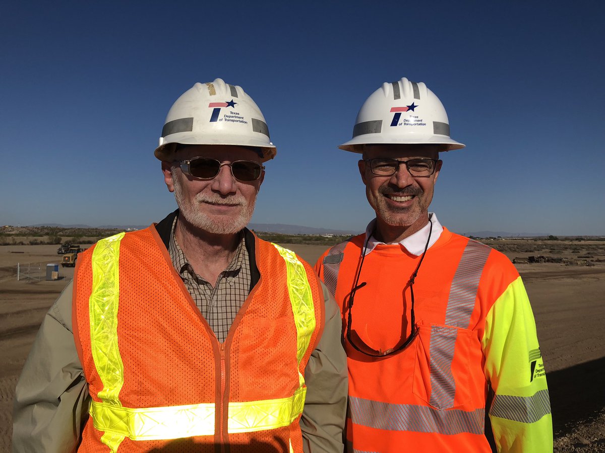 A___Lo's tweet photo. Our Gil Wilson is retiring after 17 years at @TxDOT in our Railroad Division. US Border Patrol and TxDOT Deputy Executive Director @MarcWilliamsTX joined us today on the South Orient Railroad at Presidio, Texas for one of Gil’s last days of working on the railroad. https://t.co/UCtCU5wT8d