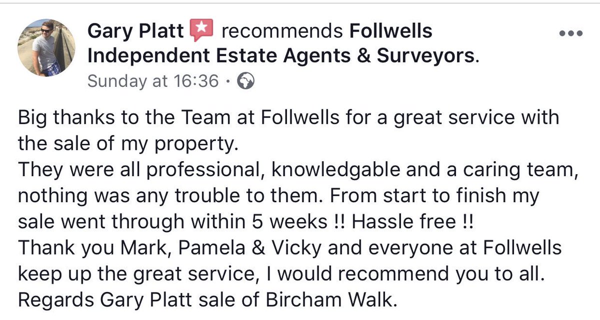 Another fabulous review 🤩 Contact us to experience the difference #fivestarservice #livewhereyoulove #fivestarfollwells #exceptionalservice