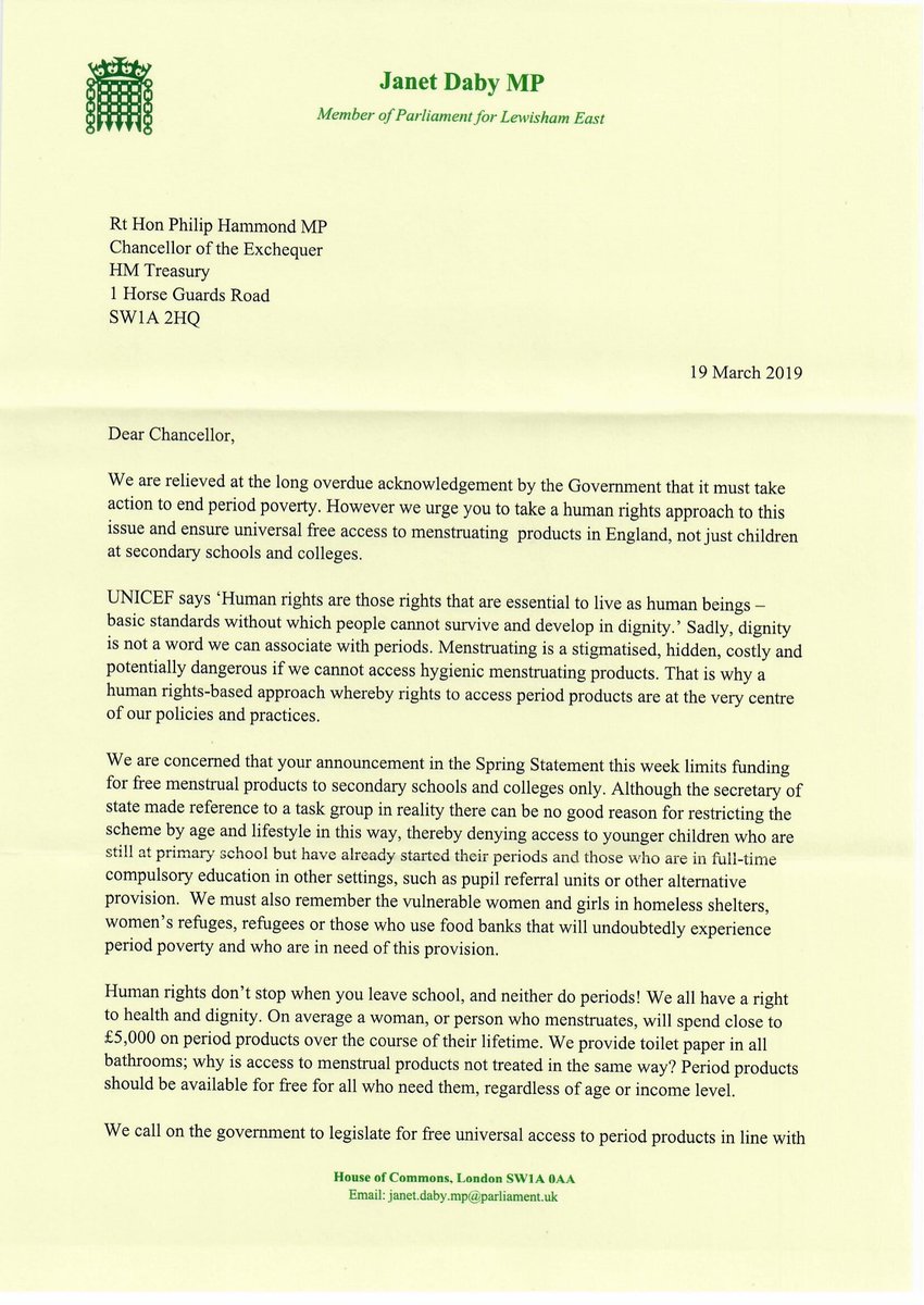 JanetDaby's tweet image. Today I have joined with more than 70 MPs to urge the Chancellor to make period products free for everyone.

See our @MirrorPolitics article here: mirror.co.uk/news/politics/…