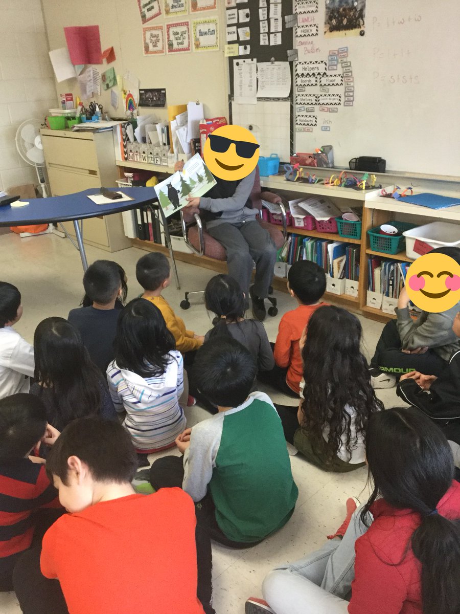 StudyingwithMsB's tweet photo. One of our grade 5 students reading “Big Bear Hug” to our Learning Buddies. Together we will create a drama skit of this story 🐻🌳 https://t.co/bYOYUgXMH7