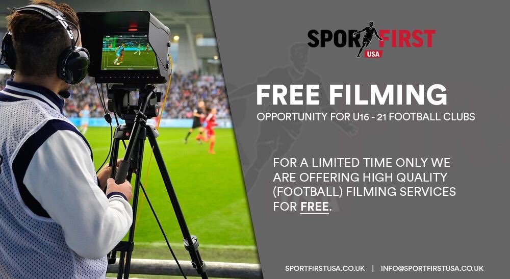 _SFAnalysis's tweet image. Limited time offer | We are offering free high quality match filming to grassroot clubs! RT for a chance to win! ⚽️🎥