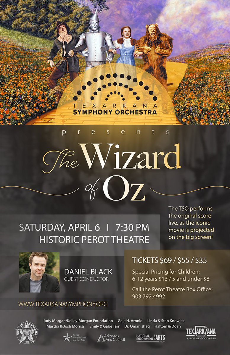 TxkSymphony's tweet photo. Don't miss TSO and the Wizard of Oz on April 6th! - https://t.co/JEqGJp2OTM https://t.co/mJJ76M3IFH