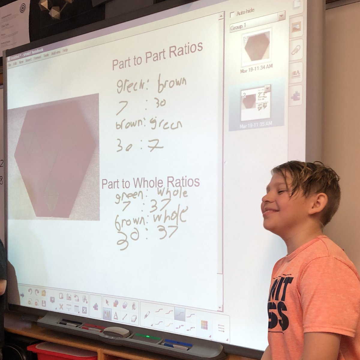 MrKSDyck's tweet photo. Grade 6s @PortWellerPS working with #Ratios again today while Grade 5s solved similar problems involving whole-number rates. #PartToPart and #PartToWhole. #Relationships #Representation #Area @MarkChubb3 @TeatherBoard https://t.co/T7Lmp5cZYH
