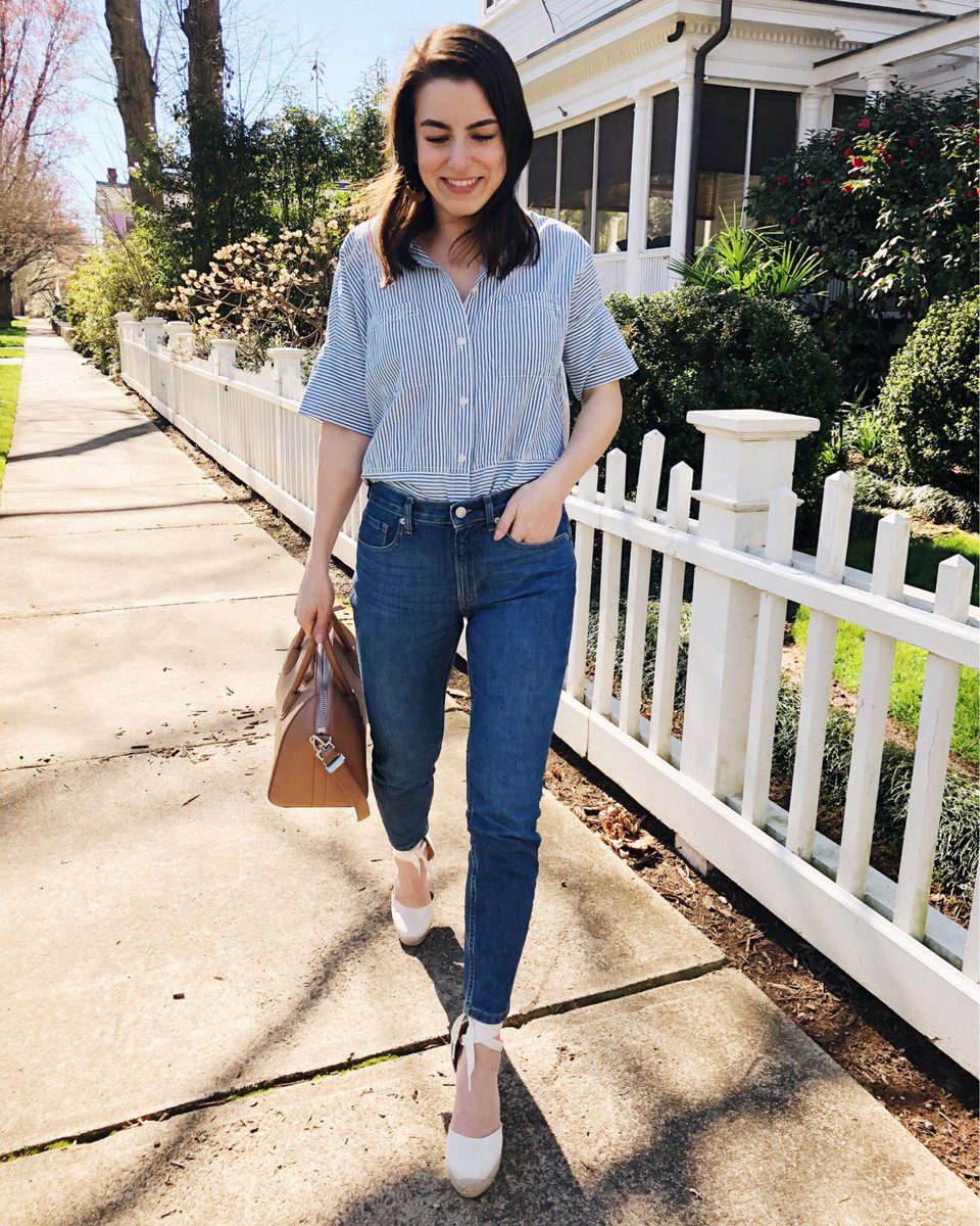 Stepping into spring in the best - @Everlane and @madewell 👌🏻💙 #everydaymadewell #damngooddenim liketk.it/2Ayyc