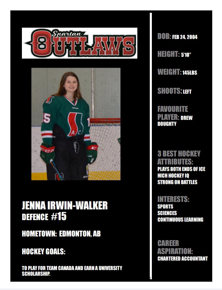 TeamWestcan's tweet photo. Introducing this outstanding athlete, Jenna Irwin-Walker. We found Jenna playing Bantam AA boys in Edmonton and she is without a doubt one of the top 04 players in AB. She’s has an invasive presence and if you’re an opposing player, you will know when you’re on the ice with her. https://t.co/nVTUujE1D0