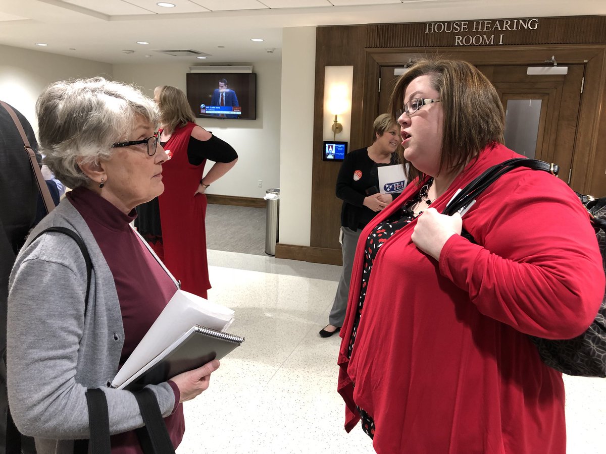 TEA_teachers's tweet photo. βSelling the ESA proposal as a way to save our poor children is completely disingenuous.β β TEA President Beth Brown speaking with reporters following an ed. subcommittee meeting. #TN2020Vision #RedforEd #TEAcivication #NOvouchers https://t.co/2RpNtLIXam