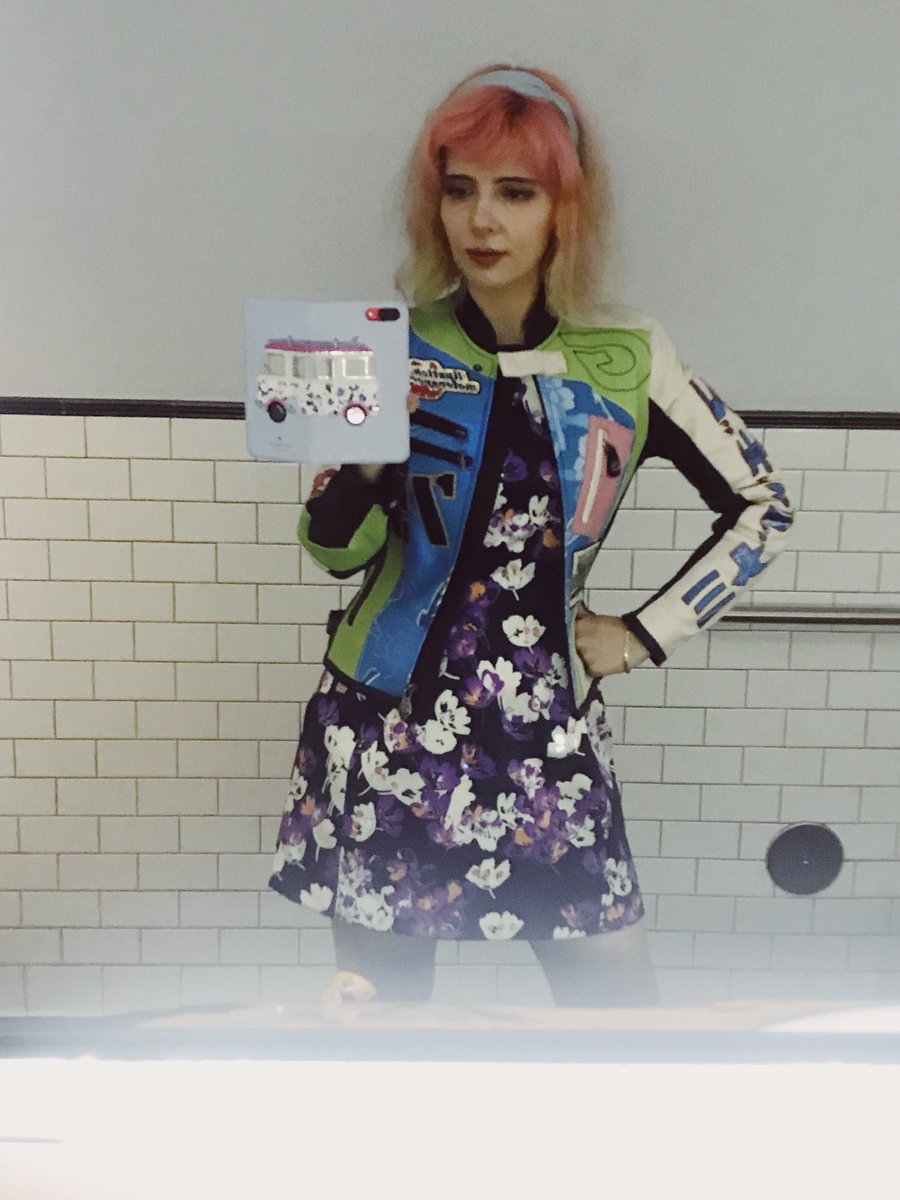 Shrubbette's tweet photo. The accidental power move is pitching a game while wearing a jacket that says “screaming demon” on the back?! https://t.co/XvnkPLJiGX