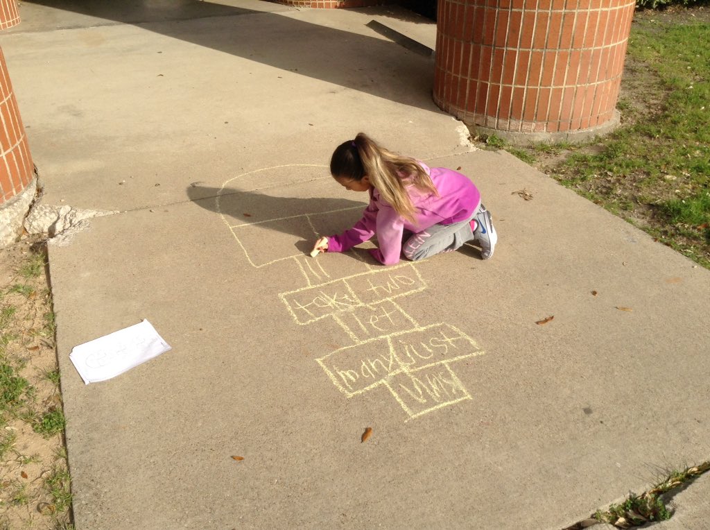 Practicing spelling/word wall words! #Pirrunginspires #mesq1st