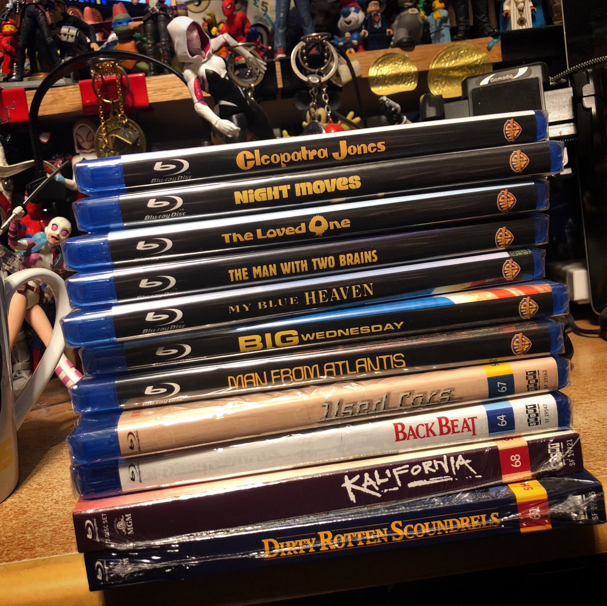 KenPlume's tweet photo. When parcels from @WarnerArchive &amp; @ShoutFactory threaten to derail your entire evening’s work schedule. https://t.co/p70x4Nf0yU