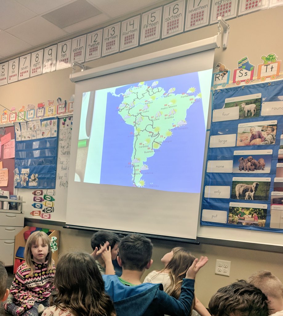 senorakoepp's tweet image. First graders discussing today's weather in South America. #cvpyp #cbcsd #achievemore