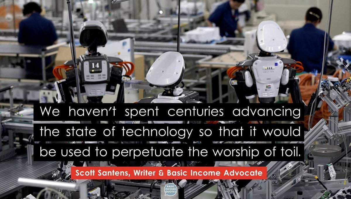 BasicIncome_USA's tweet photo. In the age of automation, we should strive for freedom, not toil.

#BasicIncome #TheResistance #YangGang 

Image by @BasicIncomeIMG https://t.co/QMGMCP1VfP