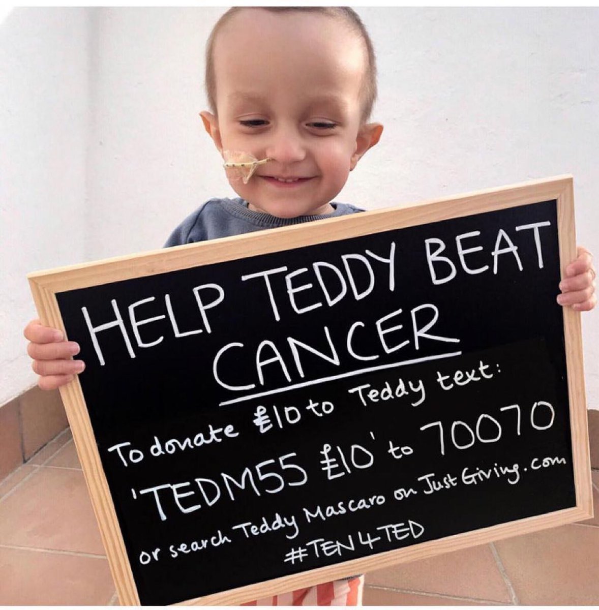 JohannaKonta's tweet image. Can you spare £10 to help get two year old Teddy to New York for cancer treatment that is not yet available in the UK? Teddy’s family need to raise another £120k by June to get him there. Please share and donate if you can. #TEN4TED