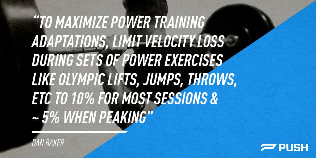 Another great example from Dan Baker of how velocity loss cutoffs can be used at different times of the training year and with different exercise categories. 

Dan goes into a lot of detail about velocity loss in his FREE VBT guide.

DOWNLOAD // buff.ly/2T3v4yu