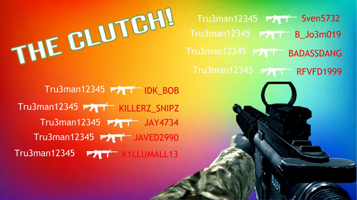 tru3man12345's tweet photo. JUST Uploaded The SECOND Video!
#STUSH #SLGC #CallofDuty #COD #Remasted #CLUTCH #clutchwin
Title - I CLUTCHED IT!
Check it out at https://t.co/FwQta8h0yo https://t.co/DzF78AW4AV