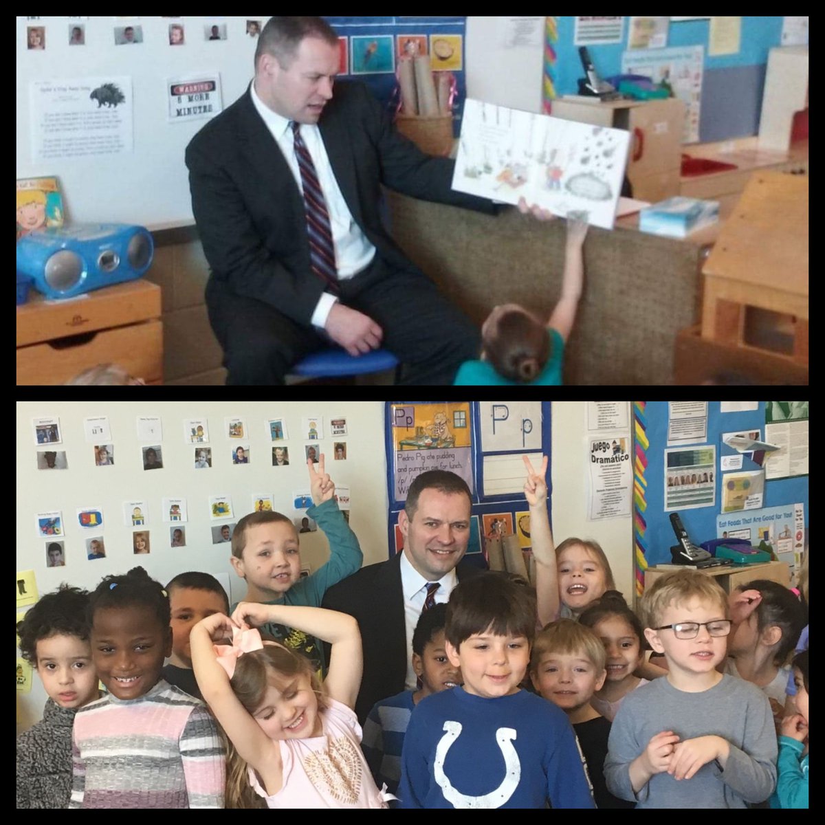 VanBurenCourts's tweet photo. Judge McKay had a great time reading to the kindergartners at Gobles Schools today! #MarchisReadingMonth #CourttoCommunity https://t.co/UQUzKUFJeF