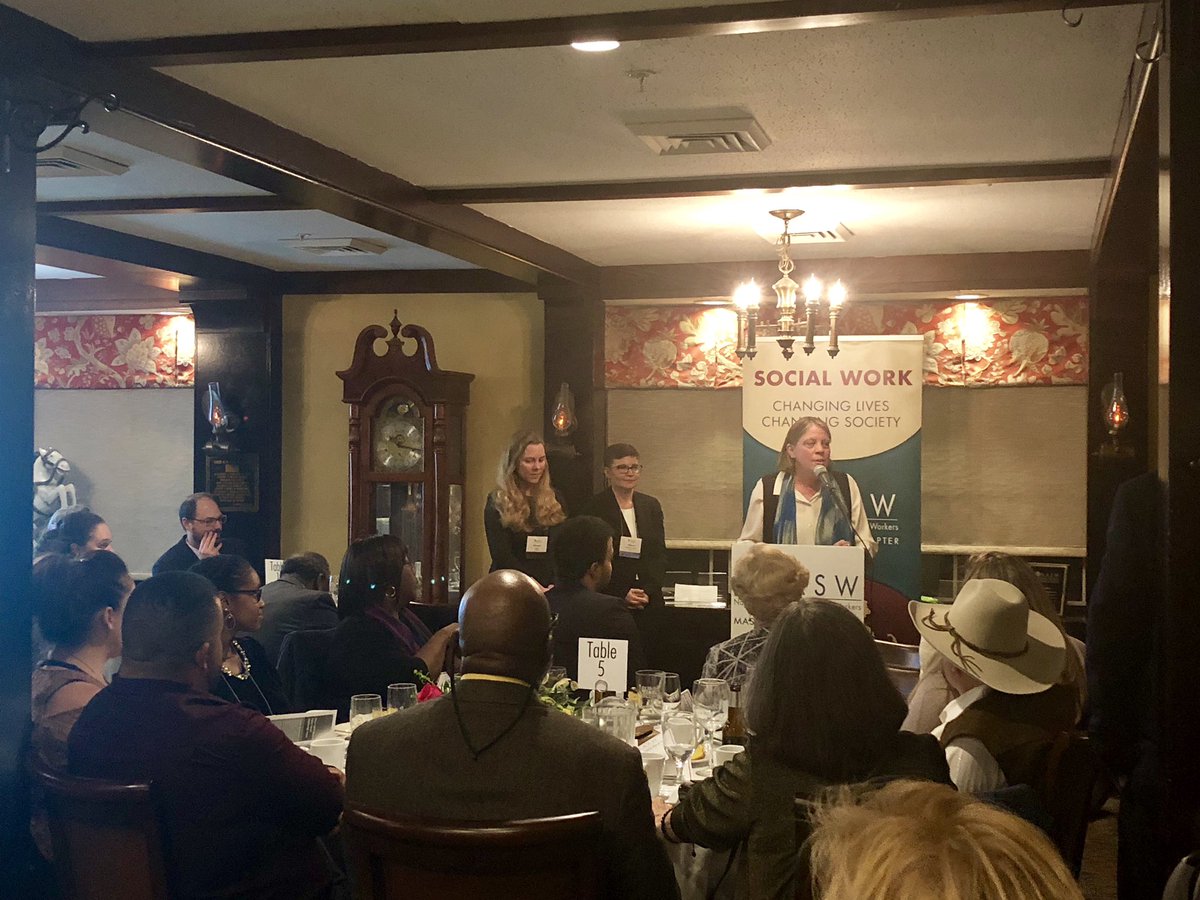 NASWMA's tweet photo. Little known fact: the founder of @ACLU was a social worker. Tonight we honor @ACLU_Mass for their leadership and partnership on #WADADAM. #SWawards2019 #ElevateSocialWork https://t.co/HYLjPSrouN