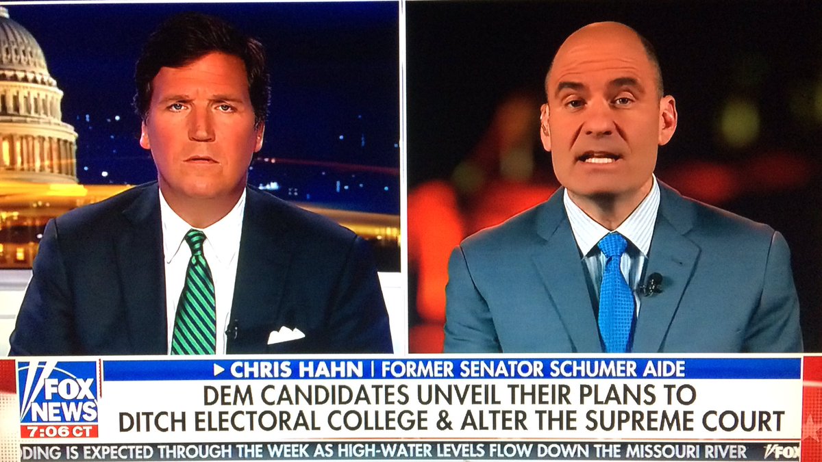 The Democrat proposals to eliminate the Electoral College and expand the Supreme Court amount to political gerrymandering. It’s a craven attempt to steal power from the citizens, and impose partisan political beliefs for decades. #TuckerCarlson