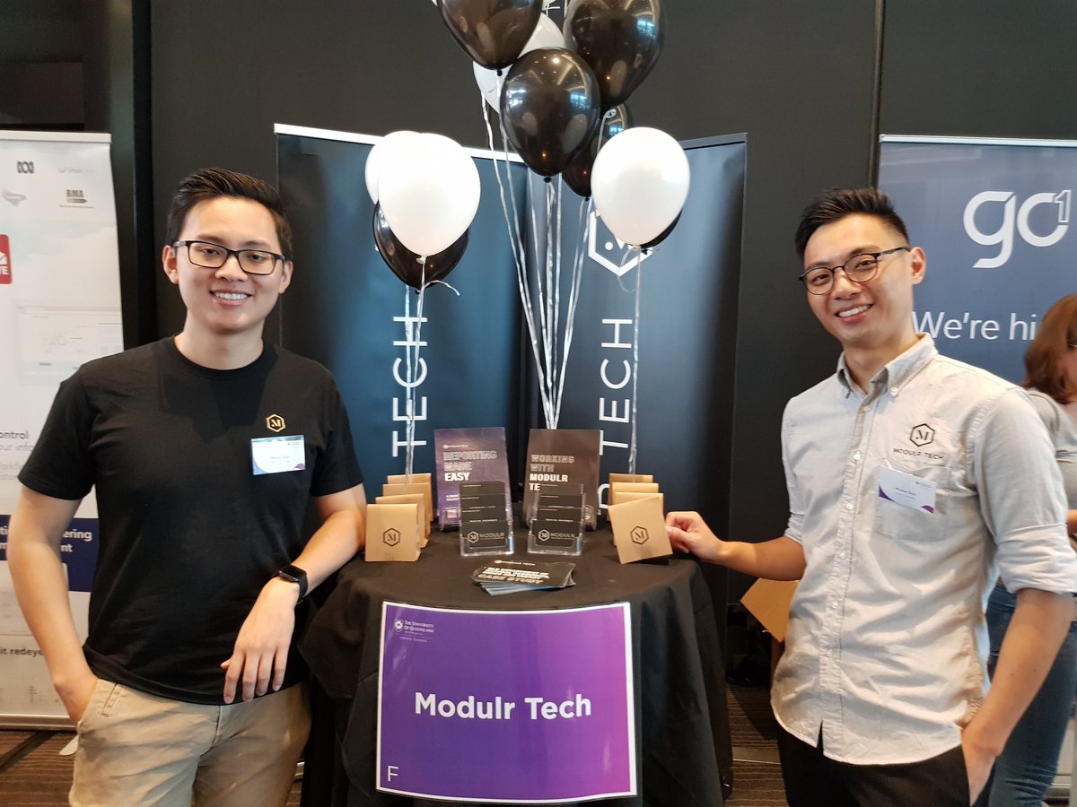 ModulrTech's tweet photo. Starting off the morning at the #UQ Career's Fair! Come say hi to our team if you are on campus and learn more about how you can work with us! #startups https://t.co/1DT0qQsekz