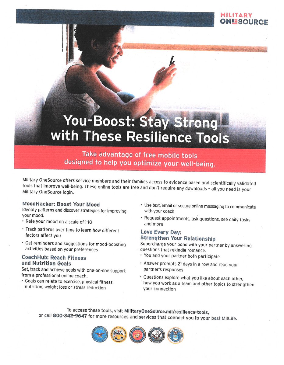 AKNGSAPR's tweet photo. Self care is a critical component of resilience and #MIlitaryOneSource has some online tools that can help you build your resilience skills. Check ‘em out! https://t.co/TSli6lLomH