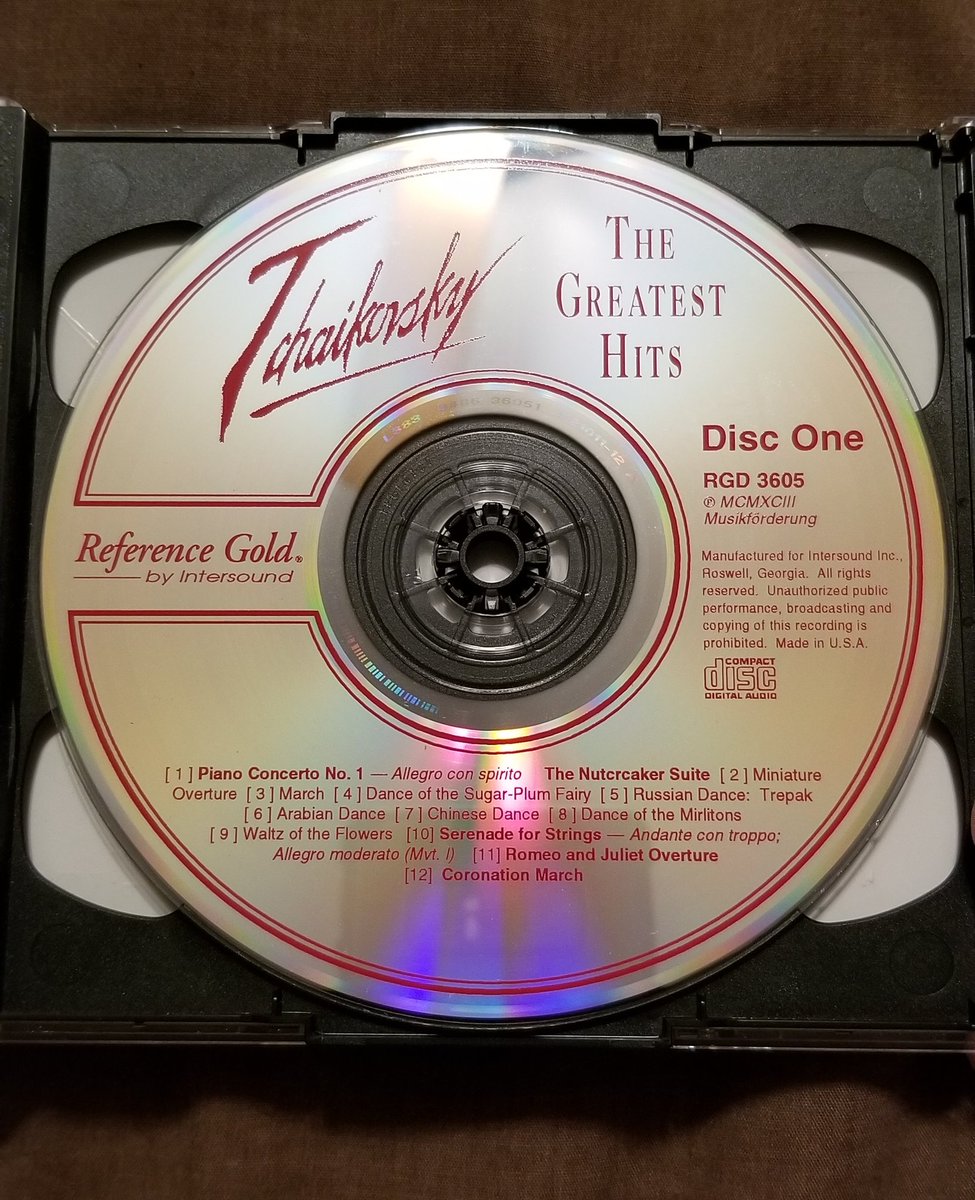 InuSmasha85's tweet photo. MY CD #MusicCollection: Part 39
💿🎶
"Tchaikovsky: The Greatest Hits" (1993 compilation, Intersound)
💿🎶
#MyCDcollection #music #Tchaikovsky #classicalmusic #compilation #intersound #intersoundrecords https://t.co/yVr6qkXH2u