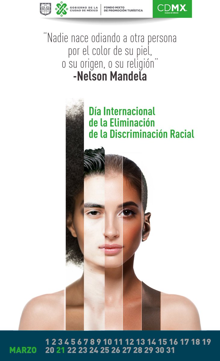 fmpt_cdmx's tweet photo. En la #CDMX, conmemoramos el Día Internacional de la Eliminación de la Discriminación Racial promoviendo la tolerancia, la inclusión, la unidad y el respeto a la diversidad. #DefiendeLosDDHH #ContraElRacismo https://t.co/Hxt3ELTzxU