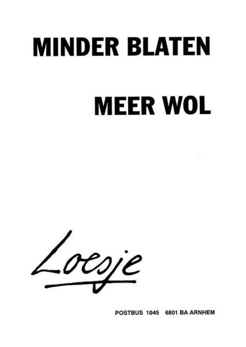 LoesjeNL's tweet photo. **minder blaten
meer wol**
 #slotdebat #loesje https://t.co/gCUEwZle7Y