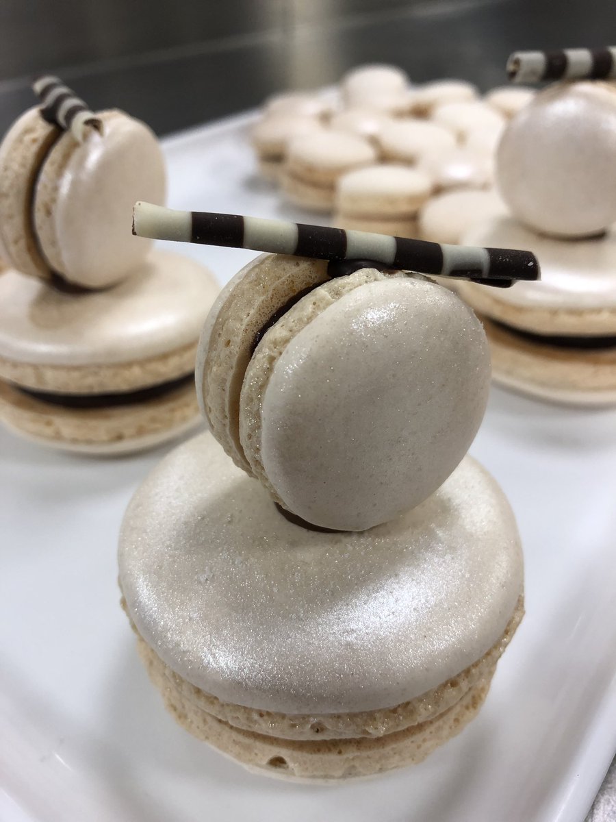 samdowle1's tweet photo. Macarons with berry and balsamic ganache, Malibu and coconut and salted caramel fillings all freshly made today with the FD bakery students #ucb #ucbbakery #bakerydegree #bakerytraining #ucbofficial https://t.co/fSnB4eDDcZ