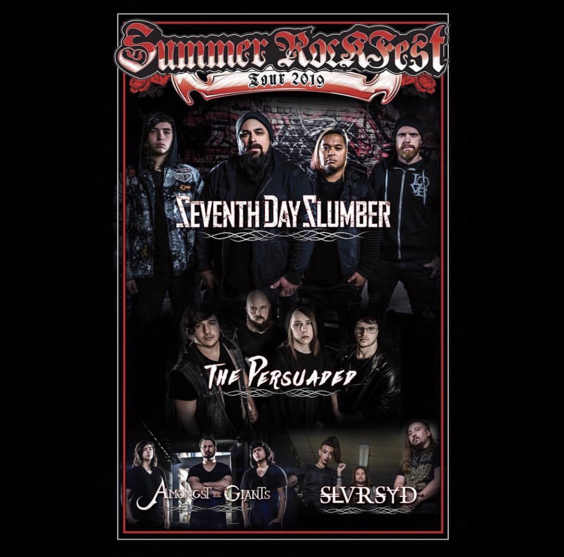 We are SO excited to announce that we’ll be heading out on the Summer Rockfest Tour 2019 with our friends in <a href="/7thDaySlumber/">Seventh Day Slumber</a>, @TPersuaded, and <a href="/silversydemusic/">SILVERSYDE ™</a>! This tour is BOOKING NOW! So, send an email to info@JBHBooking.com and bring this tour to your town!!!!🤘🏽🖤