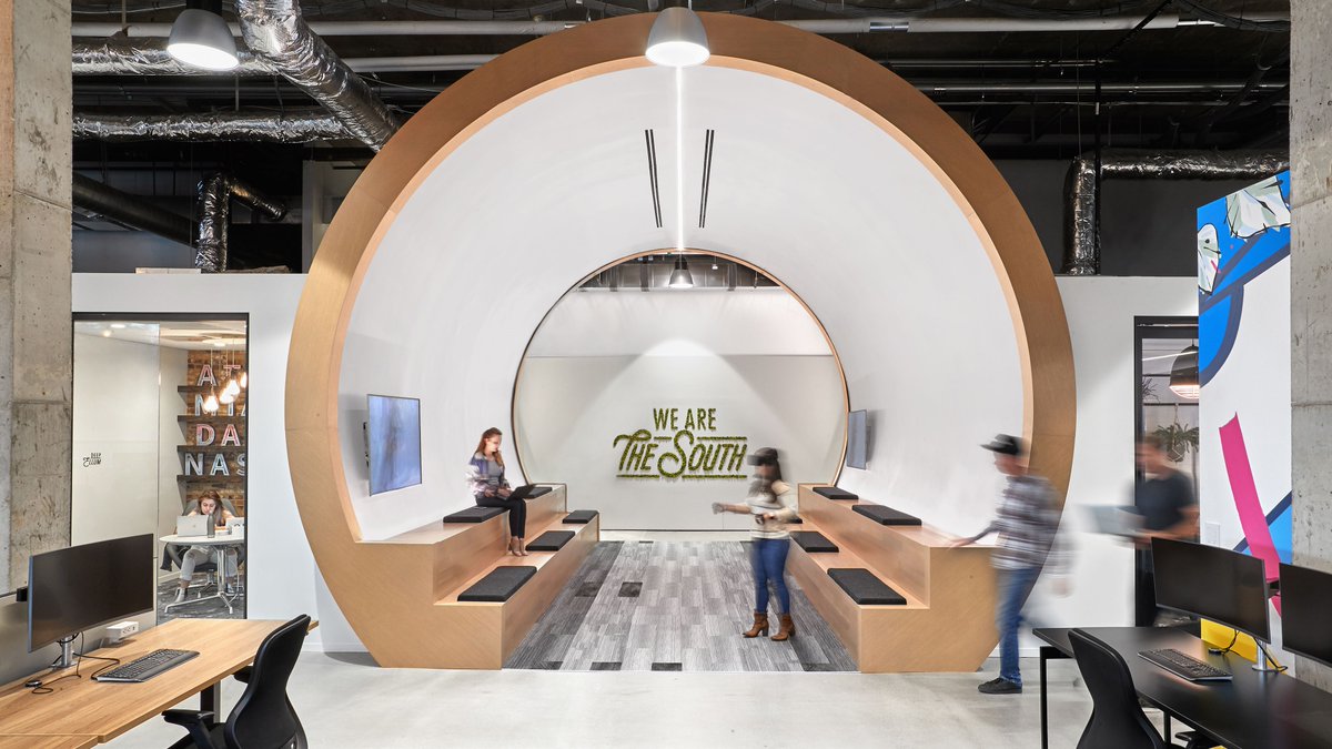 HITTContracting's tweet photo. This week's #FeaturedProject is the new regional office for @redbull in Atlanta. The award-winning space features a drink lab and a 20’ cylindrical room called the Activity Room that resembles a Red Bull can. #HITTAtlanta
Learn more about this project: https://t.co/39QWSYq0OW https://t.co/FwyBkzokng