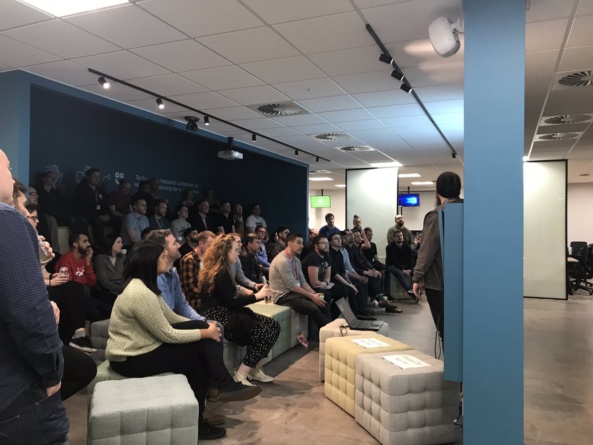 D4Z_M's tweet image. Great turn out for our first tech event at our new home @ao_jobs 
Great talks and learnt something new #letstalktech . We have some great people here 🦸‍♀️ 🦸‍♂️ 💻