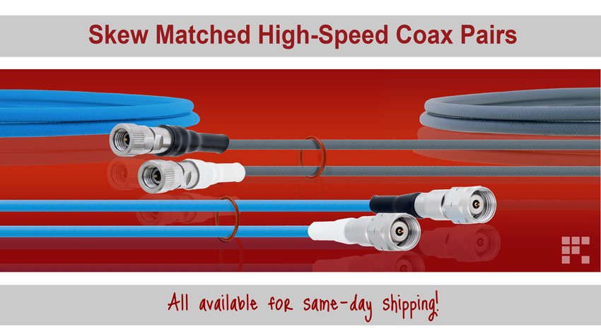 Fairview_Micro's tweet photo. In-Stock Now: 40GHz &amp; 67GHz Skew-Matched Cable Pairs
#skewmatchedcables #40GHz #67GHz #FairviewMicrowave #InfiniteElectronics
https://t.co/eprBsEg9qC https://t.co/kXKMhuC4S7