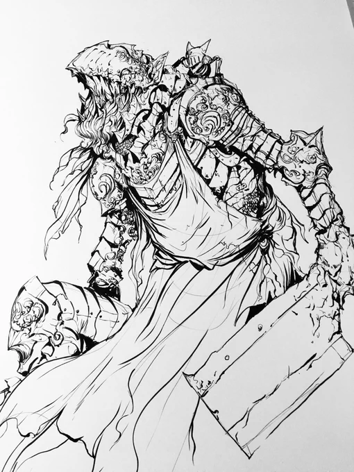 Some dark knight drawing today 